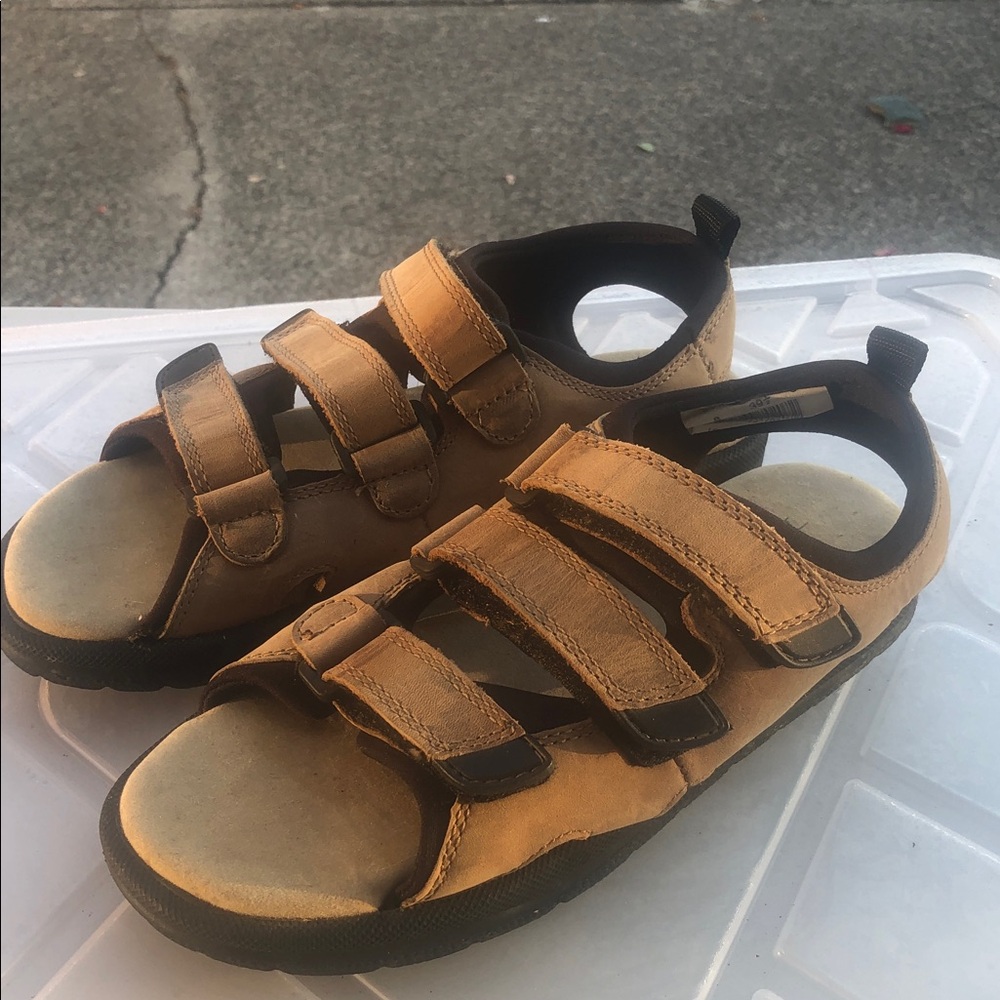 Dunlop Women's Professional Brown Leather Golf Soft Spikes Sandals Sz 8